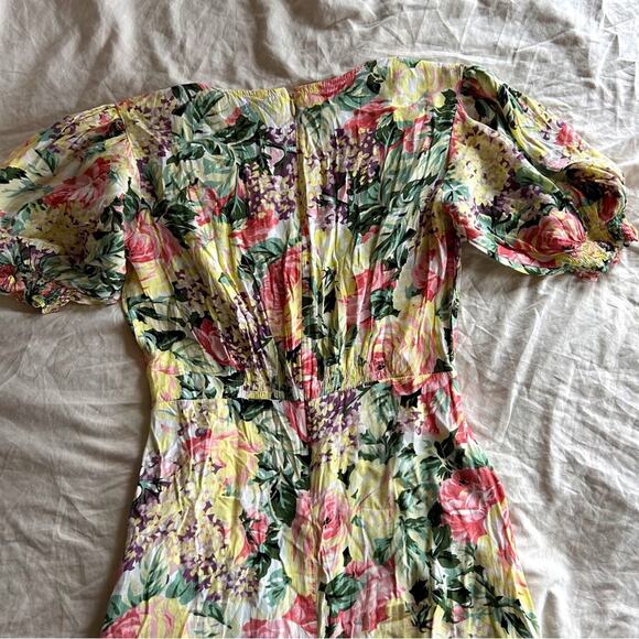 SALE💝 Faithfull the Brand Yellow Floral Garden Party Maxi Dress - Picture 8 of 8